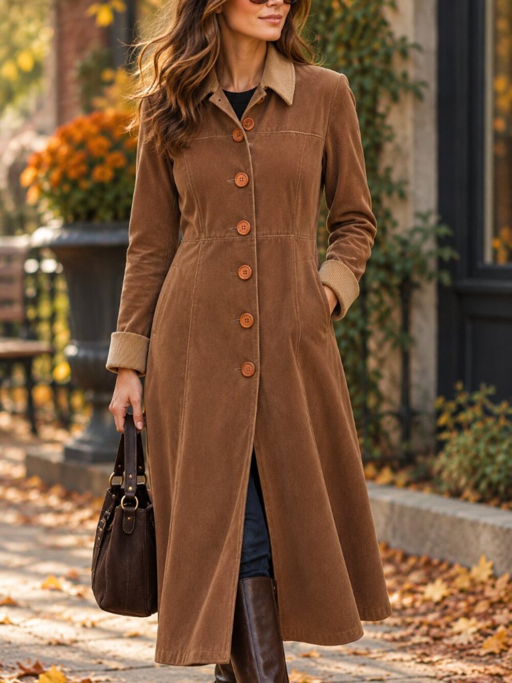 VTG Suede Leather Coat Equestrian Long Jacket MIDI Western Boho Hippie Fits 38”